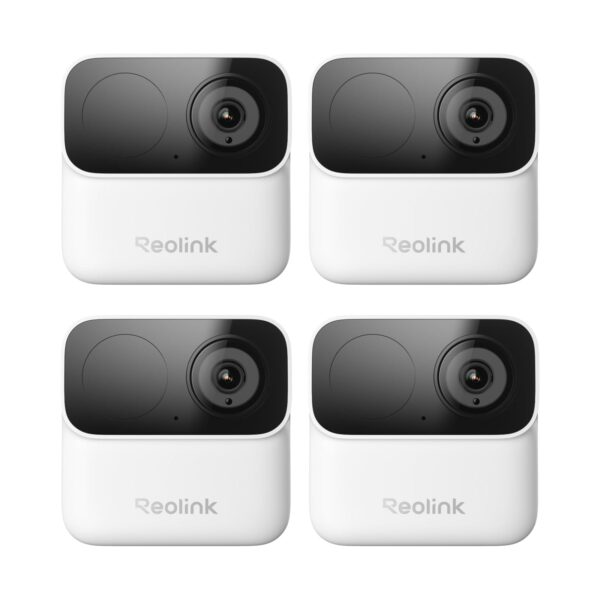 Reolink Argus MagiCam kabellose Überwachungskamera mit Magnethalterung und KI-Erkennung, 4 Kameras