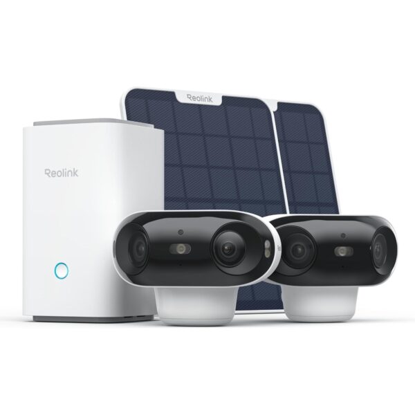 Reolink Home Hub mit 2x Argus 4 Pro Solar-Überwachungskamera