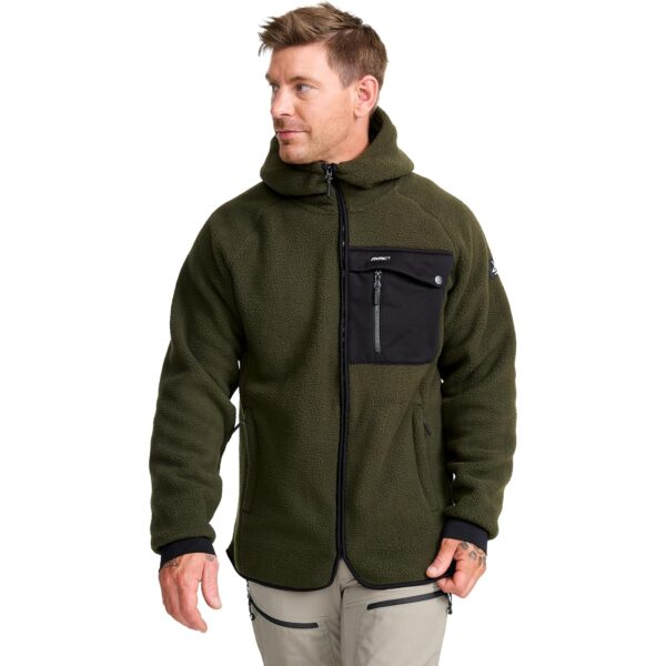 revolutionrace sherpa hoodie herren forest night RevolutionRace Sherpa Hoodie für Herren Forest Night