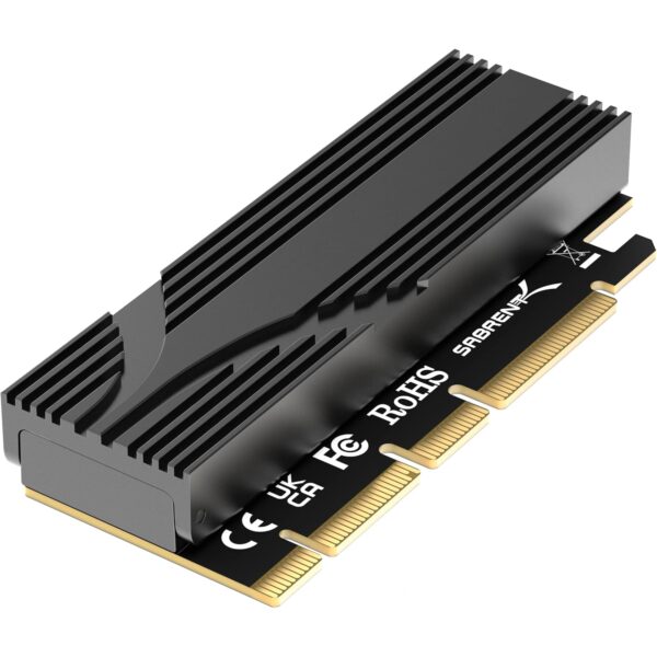 sabrent ec tfpe pcie5 nvme adapter SABRENT M.2 NVMe zu PCIe x16 Adapter für Gen5 SSDs PCIe 5.0, werkzeuglose Zusatzkarte mit Aluminium-Kühlkörper (EC-TFPE)