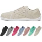SAGUARO Unisex Knit Barfußschuhe Luck I Beige Weiß