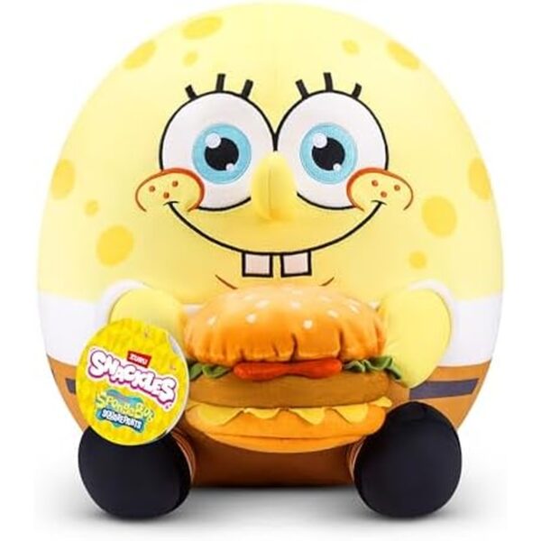 Snackles Spongebob Schwammkopf 35 cm Plüschfigur mit Krabby Patty von ZURU