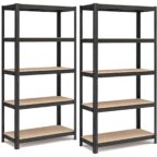 SONGMICS Schwerlastregal 2er Set, 90 x 40 x 180 cm, Schwarz