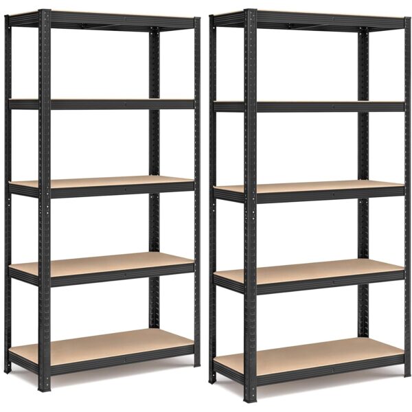 songmics schwerlastregal 2er set 90x40x180 SONGMICS Schwerlastregal 2er Set, 90 x 40 x 180 cm, Schwarz