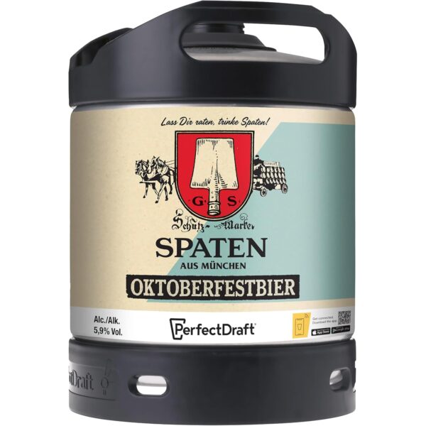 spaten oktoberfestbier perfect draft 6l fass Spaten Oktoberfestbier PerfectDraft Mehrweg-Fass 6 Liter
