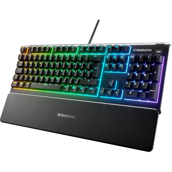SteelSeries Apex 3 Gaming-Tastatur QWERTZ mit 10-Zonen-RGB-Beleuchtung