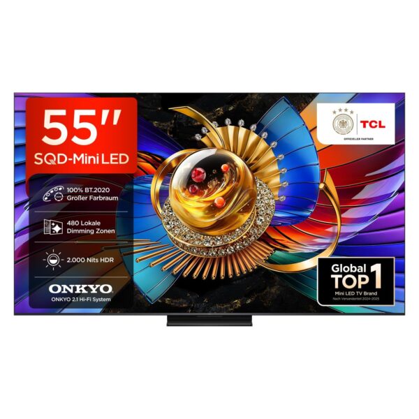 tcl 55q7d pro sqd mini led fernseher TCL 55Q7D Pro SQD-Mini LED 55 Zoll Fernseher, 4K Smart TV, Google TV