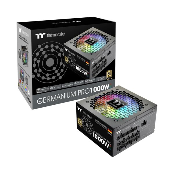 Thermaltake Germanium Pro 1000W Netzteil RGB ATX 3.1 80 Plus Gold vollmodular