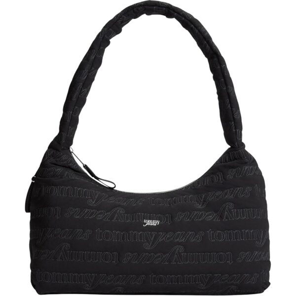 Tommy Jeans Damen Schultertasche Icon Nylon Crossbody Groß, Schwarz