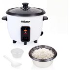 Tristar Reiskocher RK-6142 0,6 L mit Antihaft-Innentopf, Messbecher und Löffel