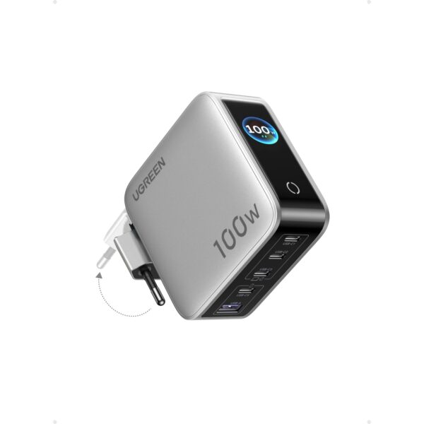 ugreen nexode pro 100w 5 port ladegeraet UGREEN Nexode Pro 100W USB-C-Ladegerät mit 5 Ports und Smart Display