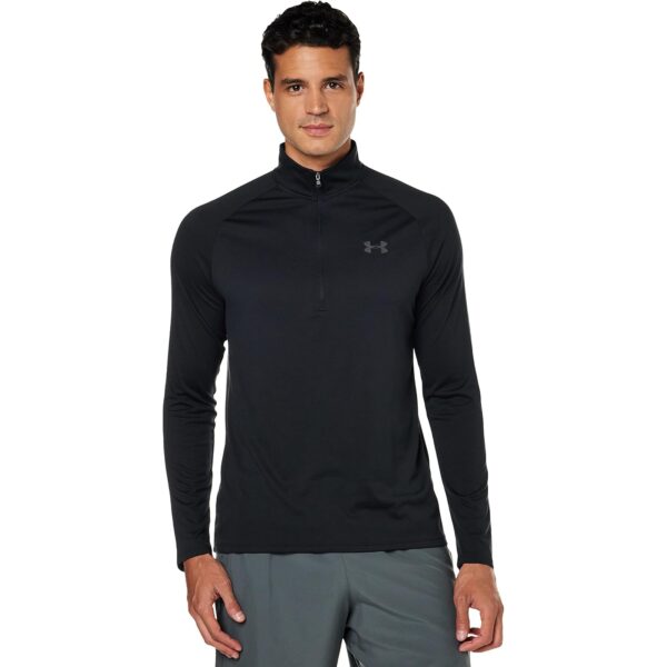 Under Armour Herren UA Tech ½ Zip Long Sleeve Sweatshirt Schwarz / Anthrazitgrau