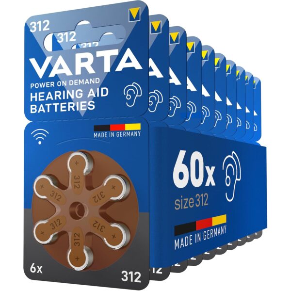 varta 312 hoergeraetebatterien 60 stueck VARTA Hörgerätebatterien Typ 312 60 Stück