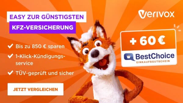 Verivox Kfz-Versicherung Bonus-Deal – 60€ BestChoice-Gutschein von MonsterDealz
