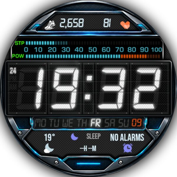 VFD Display Watch Retro-Watchface für Wear OS kostenlos