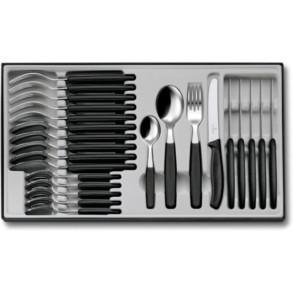 Victorinox Classic Tafelbesteck, 24-teilig, Schwarz