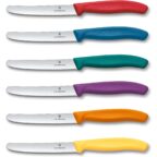 Victorinox 6x Frühstücksmesser 11 cm Wellenschliff, Tomatenmesser 6er Set Mehrfarbig 6er Set