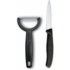 Victorinox Swiss Classic Gemüsemesser & Sparschäler Set, Schwarz