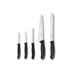Victorinox Swiss Classic Küchenmesser Set, Küchengarnitur, 5-teilig, schwarz