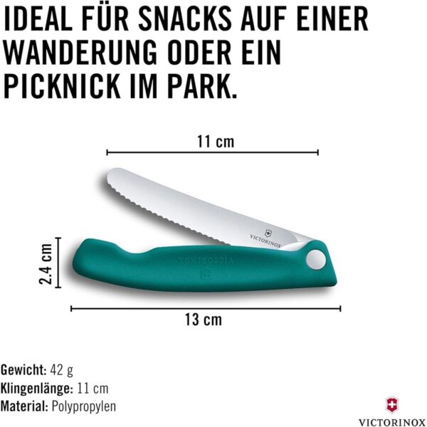 victorinox swiss classic picknickmesser detail 2026 10 Victorinox Swiss Classic Picknickmesser MaĂźe: 11 cm Klinge, 13 cm geschlossen, 42 g
