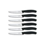 Victorinox Swiss Classic Steakmesser-Set, 6-teilig, Schwarz