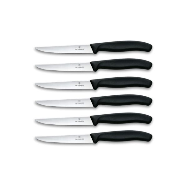 Victorinox Swiss Classic Steakmesser-Set, 6-teilig, Schwarz