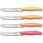Victorinox Swiss Classic Tomaten- und Tafelmesser-Set, 4-teilig, Wellenschliff 11 cm