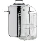 WMF Spargeltopf hoch mit Glasdeckel 16 cm und Siebeinsatz