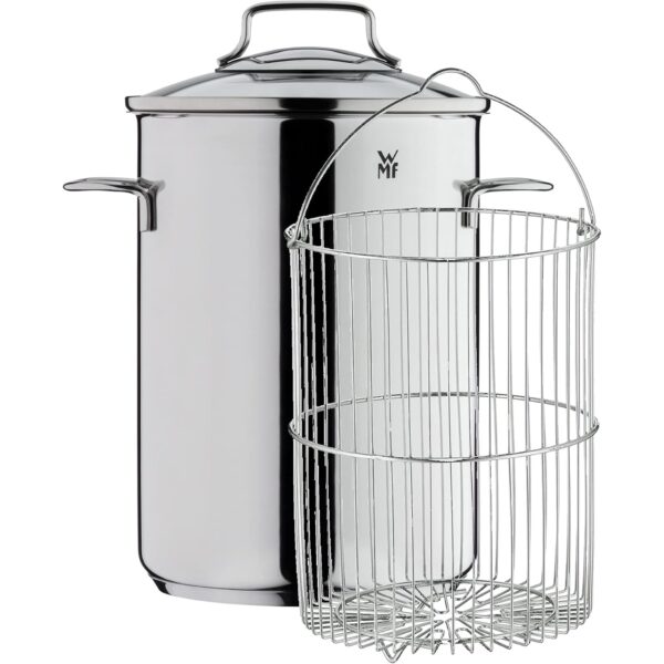 WMF Spargeltopf hoch mit Glasdeckel 16 cm und Siebeinsatz