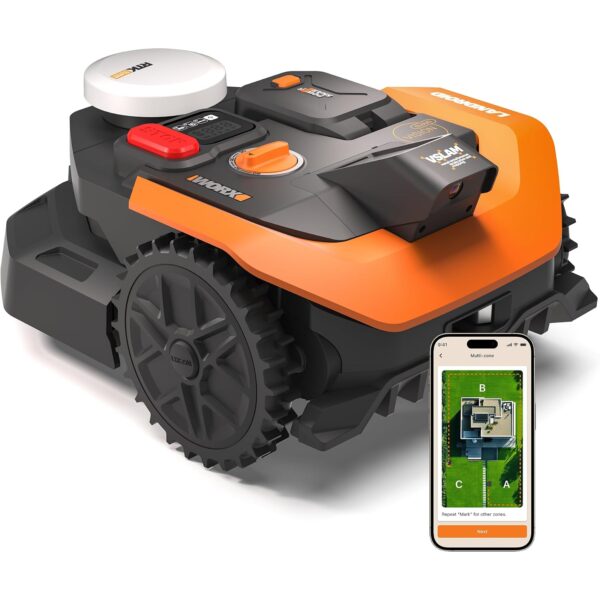 worx vision cloud wr305e maehroboter Worx Vision Cloud WR305E, 2WD Mähroboter ohne Begrenzungskabel, 500 m²