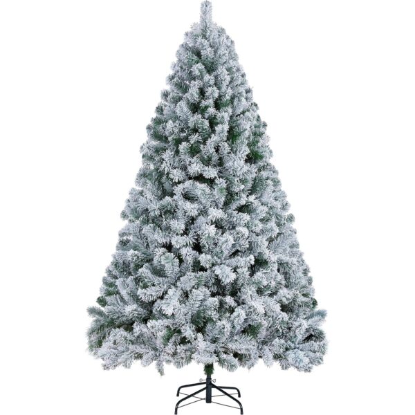 yaheetech kuenstlicher weihnachtsbaum 183cm schnee Yaheetech 183 cm künstlicher Weihnachtsbaum mit Schnee