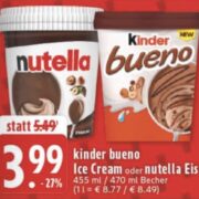 1,50€ Rabatt auf Kinder Bueno und Nutella Eis EDEKA