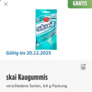 gratis Kaugummis mit der App bei Edeka (Nbay-S-Th)