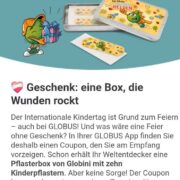 Gratis Pflasterbox in der Globus App