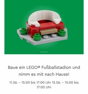 11./12.6. Lego Store: Baue ein Fußballstadion