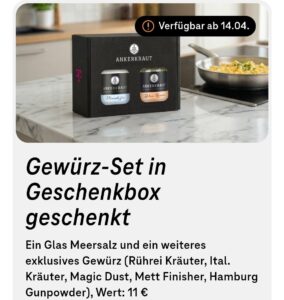 [Vorankündigung] ab 14 April- Ankerkraut Gewürzset bekommen- nur bei Magenta Moments [ App ]