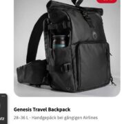 Genesis Travel Backpack: Reiserucksack 28–36 L für 109 € statt 219 € (−50 %), Versand gratis