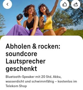 soundcore Select 4 Go gratis über Magenta Moments in der MeinMagenta App