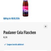 Paulaner Cola Gratis bei Edeka Südwest [personalisiert]