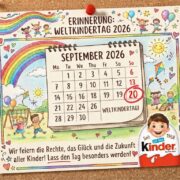 Am 20. September ist Weltkindertag 😍 Holt euch euer Gratis Schokoladen🍫Produkt von Kinder