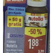 Nutella 500g für 1,88€ im Angebot bei Aldi Nord