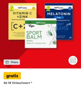 Nahrungsergänzung gratis bei 5€ EK mit der Lidl App