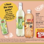 gratis 1 Dose Granini Die Limo zu 2x Granini Fresh oder Die Limo Rewe