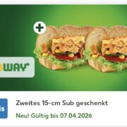 GratisZweites 15-cm Sub geschenktNeu! Gültig bis 07.04.2026 in der Kaufland App