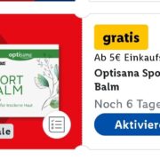 Gratis Optisana Sport Balm rot oder weiß in der App