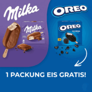Milka & OREO Eis Multibuy 1 plus 1 Cashback Aktion