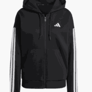 adidas Damen Essentials 3-Stripes Full-Zip Fleece Hoodie