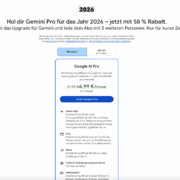 KRASSER PREIS 🤖 Google One AI PRO – 68 % Rabatt für Neukunden 2 TB Speicher + Gemini 3 Pro + Veo 3.1 + Nano Banana PRO