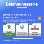 Amazon App: 5€ Gutschein ab 15€ Einkauf zu den Prime Deal Days (personalisiert)