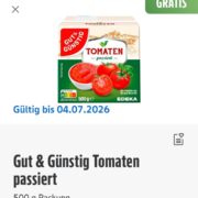 Diska (über Edeka APP): Gratis Gut u. Günstig Tomaten passiert (lokal)